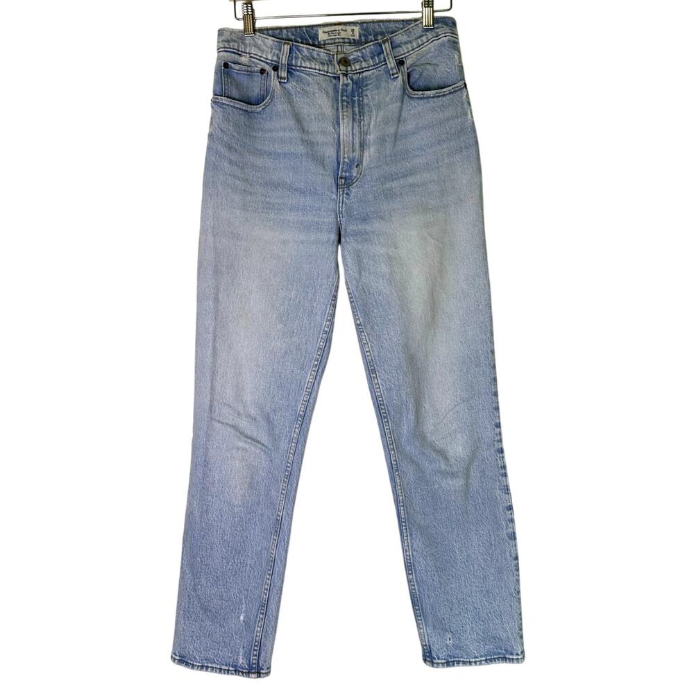 Abercrombie & Fitch 90's Straight Ultra High Rise Light Wash Jeans Women 29/8R